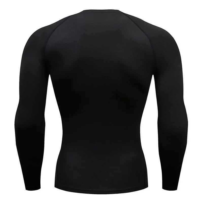 Mens T-shirt long sleeved compression Shemd sunscreen two-layer quick drying fitness mmaTop exercise Rashgarda fitness W250111