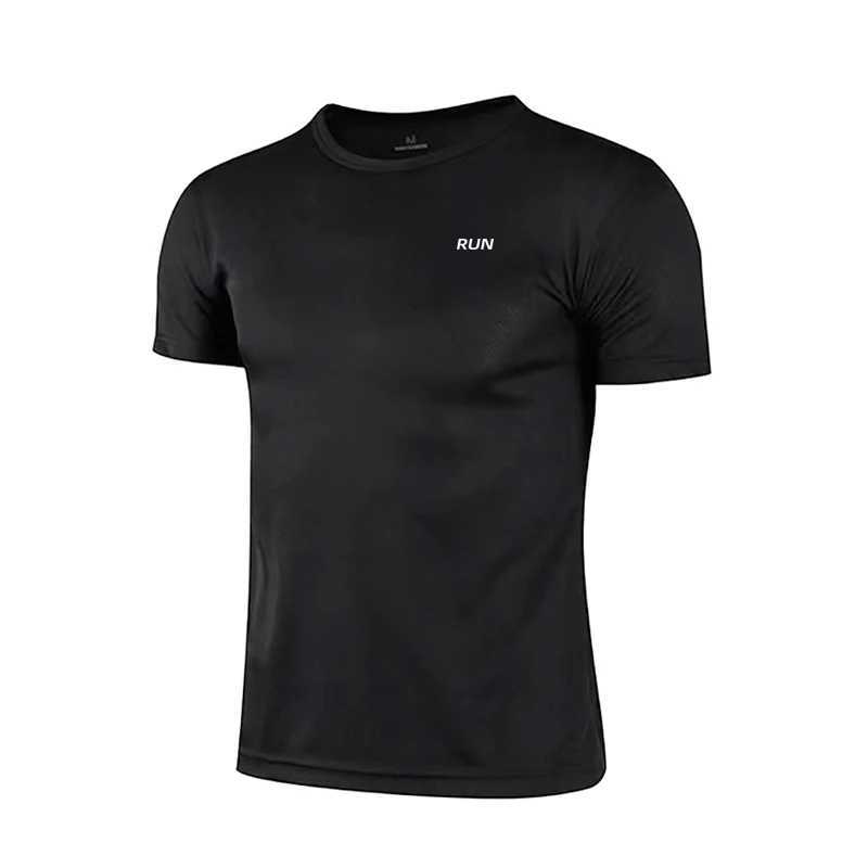 Mens quick drying short sleeved gym running moisturizing round neck T-shirt lightweight training gym sweatshirt top W250111