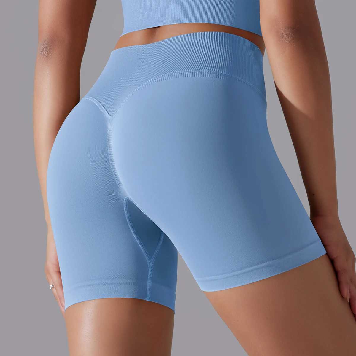 Women Yoga Clothing Sports Shorts High Waist Push Up Gym shorts Leggings Seamless Solid Yoga Shorts Women Clothing 11 ColorsXJ250111