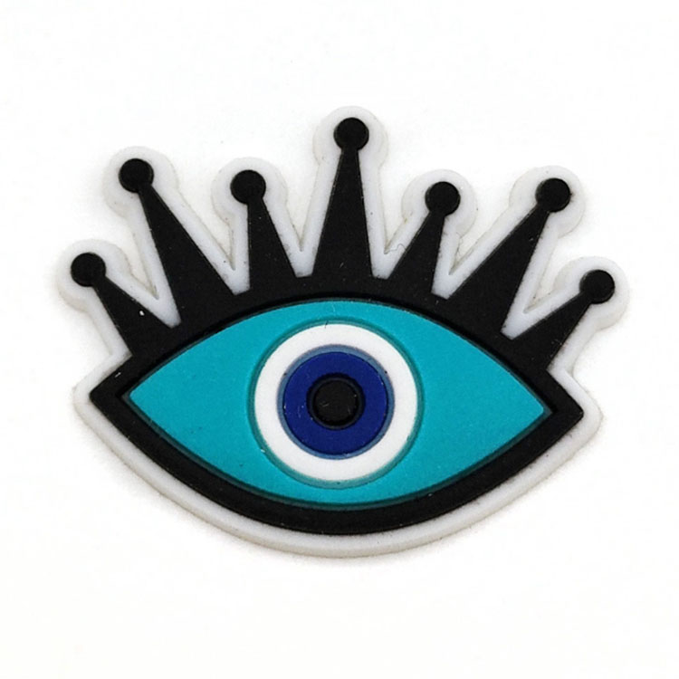 PVC Eyes Blue Flowers Buckle Accessories Adult Sandals Shoe Charms Fit Holiday Gifts