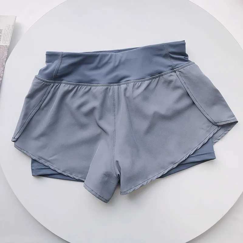 Women 2 In 1 Running Short With Pocket High Waist Yoga Gym Fitness Workout SportswearXJ250111