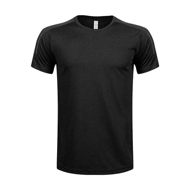 Mens breathable sports T-shirt sweat absorbing quick drying suit summer ice silk fitness running top W250111