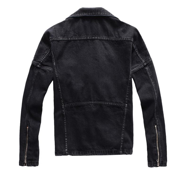 Black Coat Men's Denim Jacket Fashion Tide Slim Fit Outer Punk Style Motorcycle Jacket Boys Coats Spring Autumn MALE Cowboy Outerwear Tops XXXXL