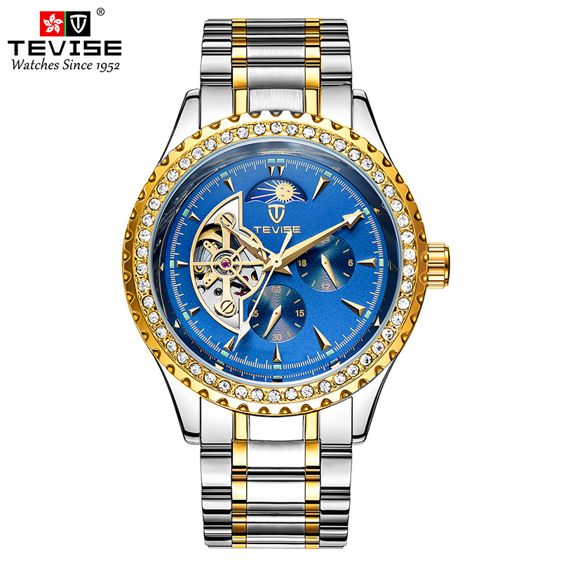 TEVISE Luxury Watch Mechanical Casual Mens Watch Automatic Mechanical Watch for Men Wrist watches T050-T807F