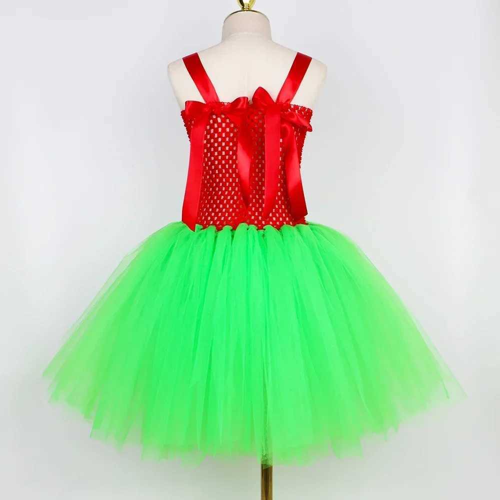 Grinc costume childrens Santa Tutu dress set green fur monster costume girls and toddlers Halloween Christmas Par costume W250111