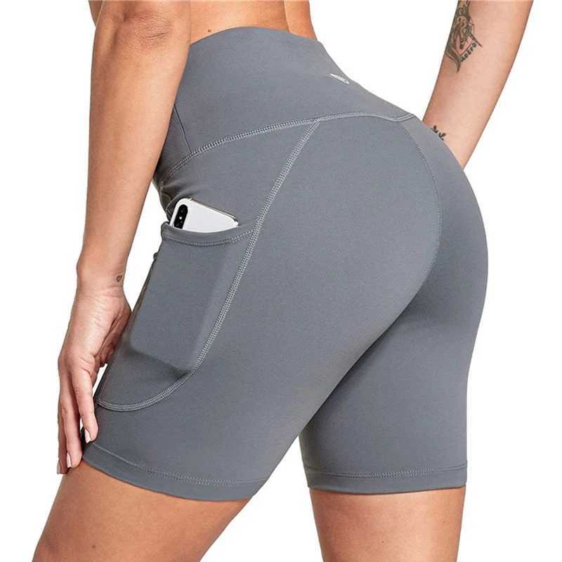 Leggings Women High Waist Yoga Sport Shorts Biker Shorts Women Sports Leggings For Fitness Cross Waist Pocket Yoga PantXJ250111