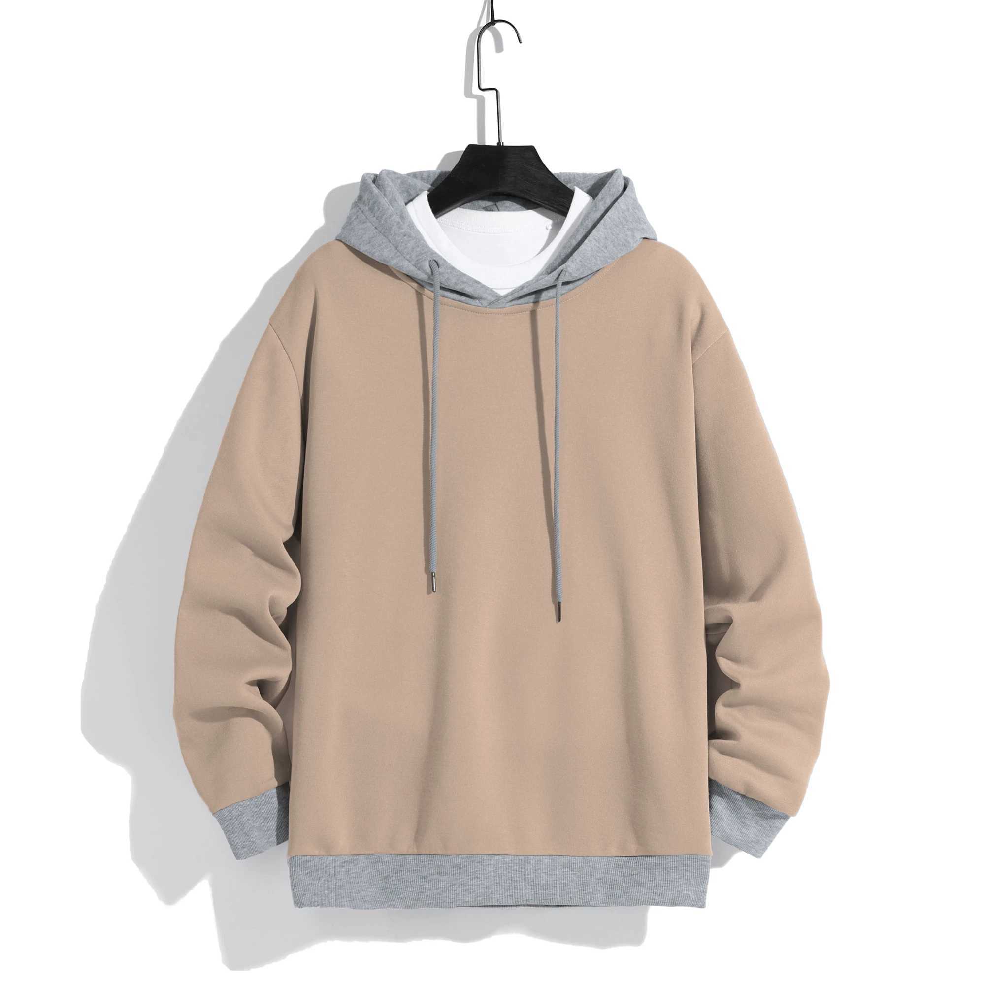 Mens solid color hoodie lightweight wool hoodie long sleeved hoodie sports hoodie W250110