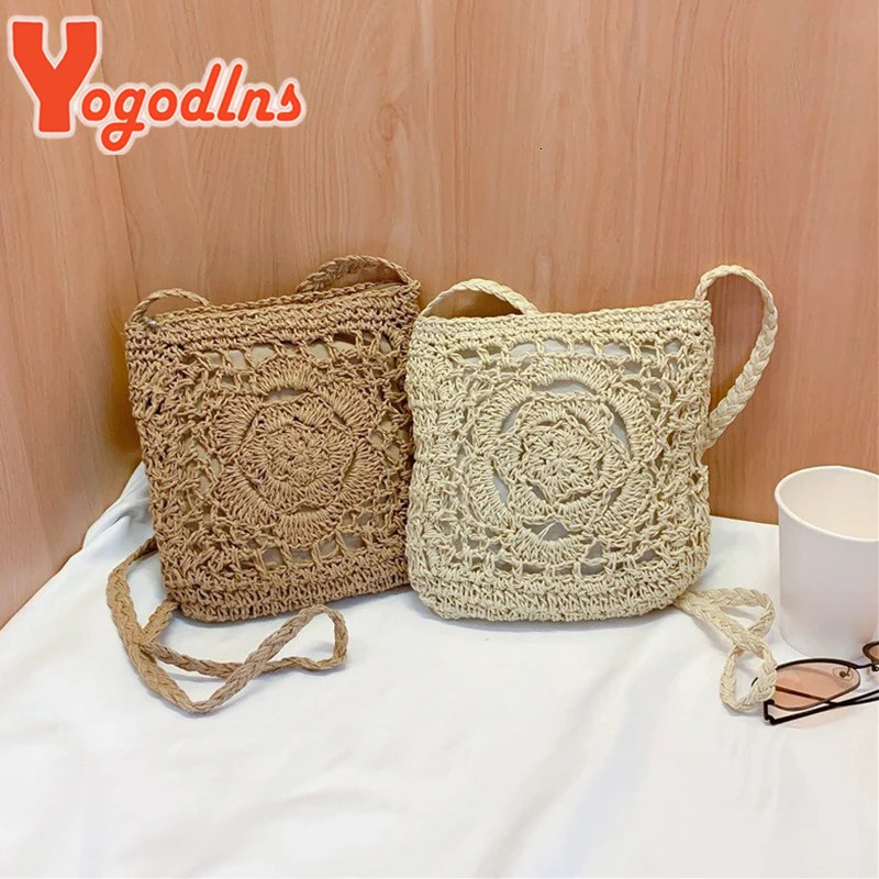 Straw Bag Bohemian Beach Women Crochet Crossbody Ultralight Shoulder Small Bolsos Feminina 250107