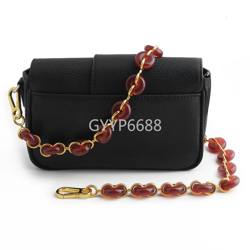 1/5/10PC 70.5cm long 22mm metal acrylic resin chain color hook shoulder bag strap retro style detachable accessories 250109