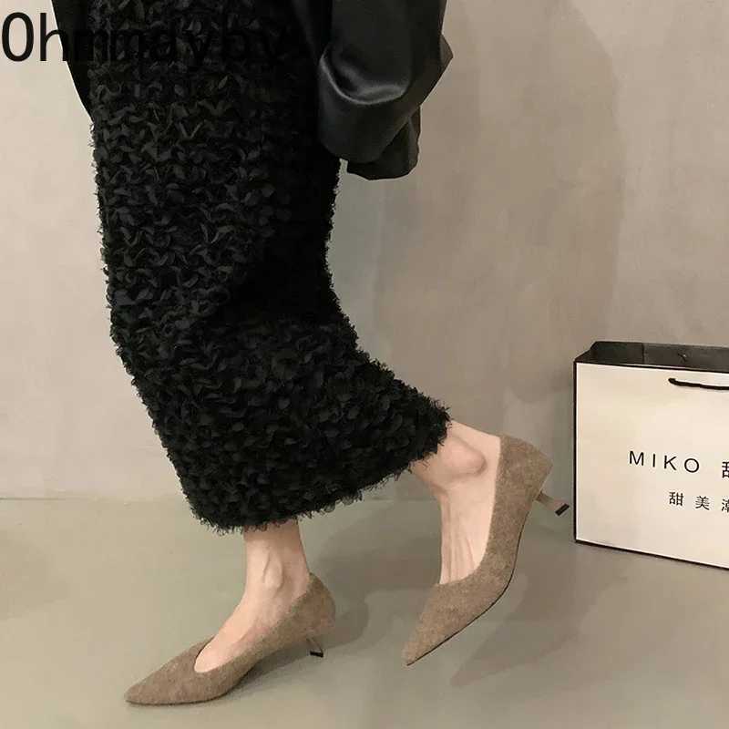 New Arrival Spring 2025 design Pointed Toe womens pump thin boots elegant nightclub party womens shoes Zapatos De Mujer T250110