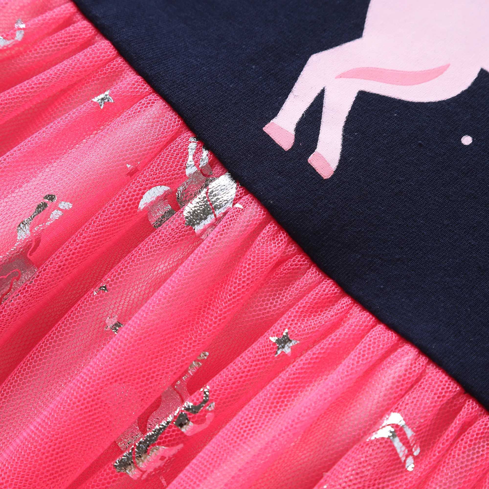 Long sleeved printed automatic screen patch dress LH1702 suitable for small and medium-sized girls W250111