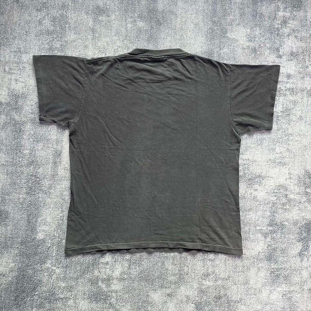 Inspiration American round neck washed creative short T-shirt, street versatile, gender free, half sleeved