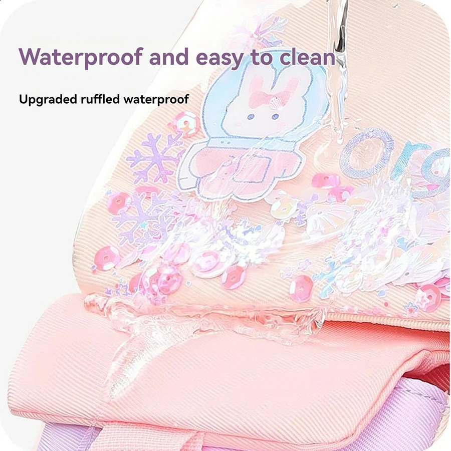 Cute Trend CHILDRENS Shoulders Backpack Elementary School Students Schoolbag 1-2-3-4-5-6 Grade Girls 6-12 Years Old Waterpr 250109