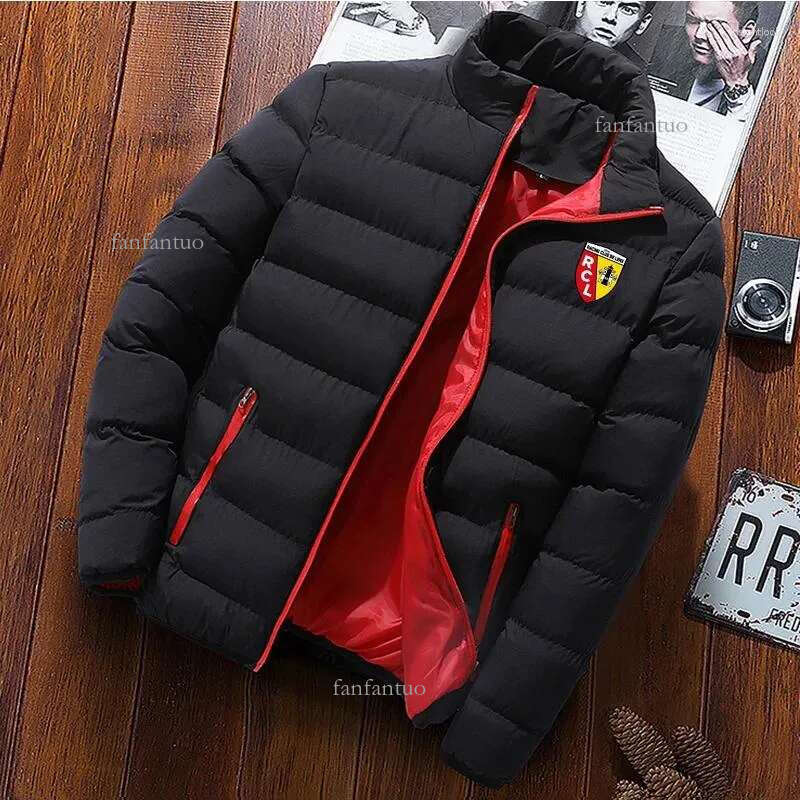Men's Jackets European Club RC Lens Cotton Mens Jacket ZipperThinDesignFashion Print AutumnWinterFashionCoat2024HandComfortable2024