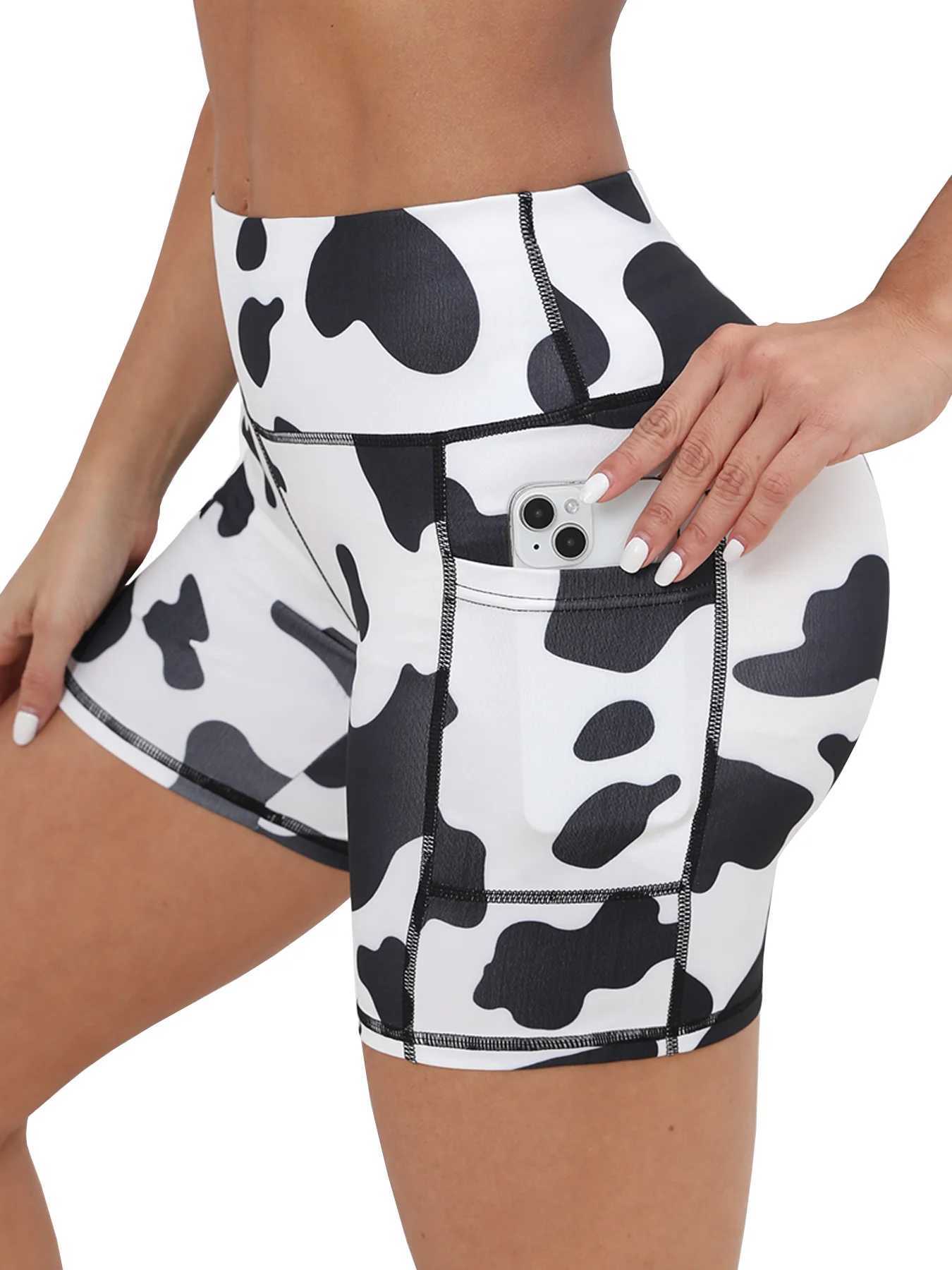 Biker Shorts for Women with Pockets Waisted Tummy Control Workout Yoga Running Gym Tennis ShortsXJ250111