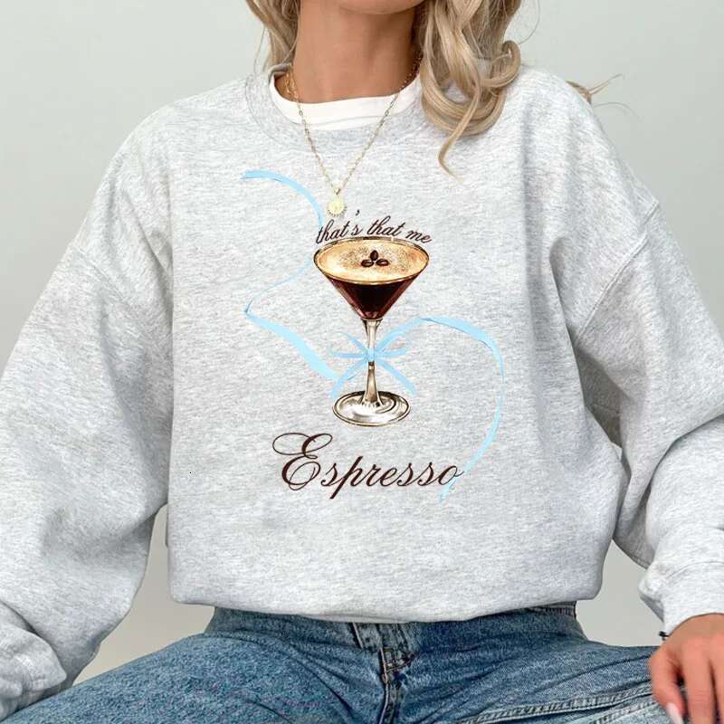 Sabrina Carpenter Espresso Hoodies Pullover Long Sleeve Graphic Crewneck Sweatshirts Haruku Y2k Autumn Women's Clothing