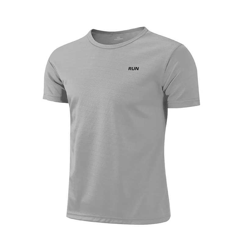 Mens quick drying short sleeved gym running moisturizing round neck T-shirt lightweight training gym sweatshirt top W250111