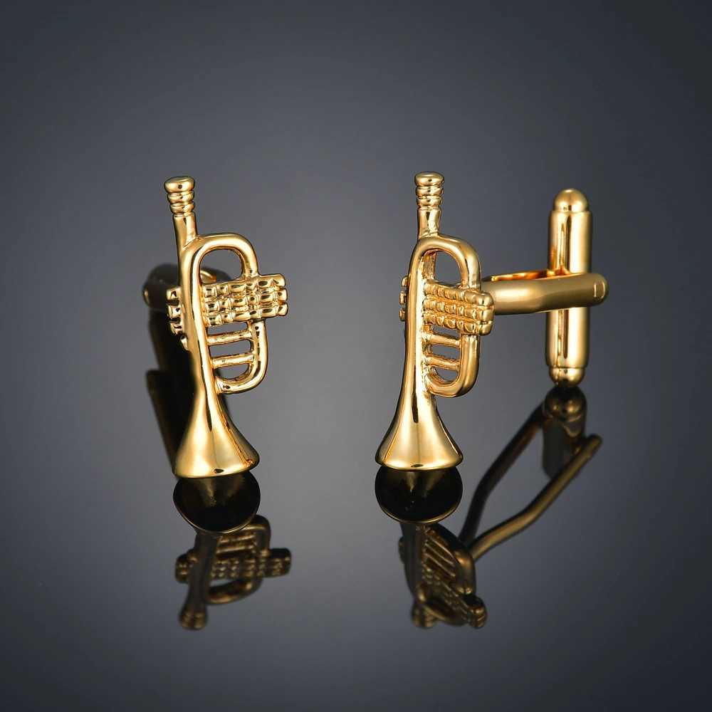 Copper material plating entertainment hobbies cufflinks musical notes chromatics piano guitar French shirt acce W250111