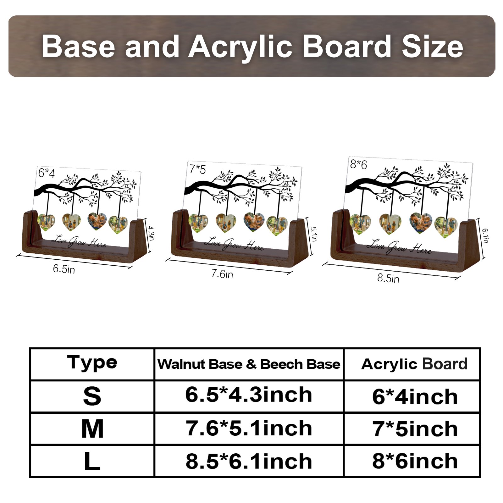 Custom Family Picture Frame with Photos Tree Personalized Living Room Decoration Mother's Day Gift for Mom from Daughter Son H260306