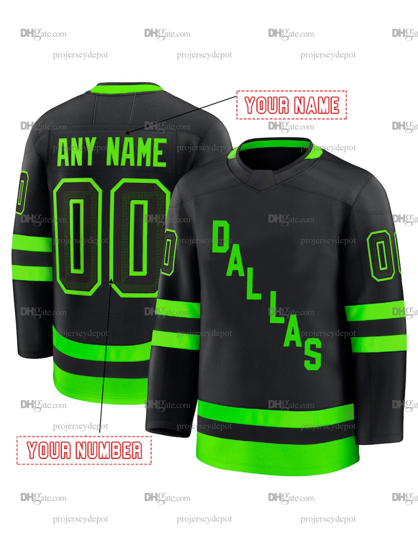 Oettinger Hockey Jersey Heiskanen Robertson Benn Hintz Custom Hockey Jerseys Any Name Number Mens Womens Youth 888