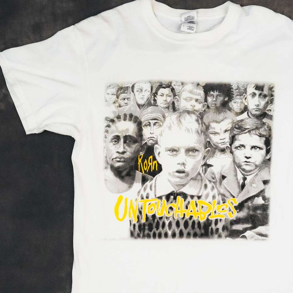 korn rock band unisex printed short graffiti fashion brand half sleeved tshirt