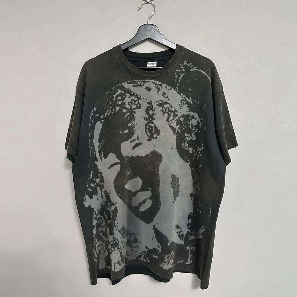 Inspiration Basic Wash Creative Short T-shirt Street Trendy Versatile Non Gender Half Sleeve