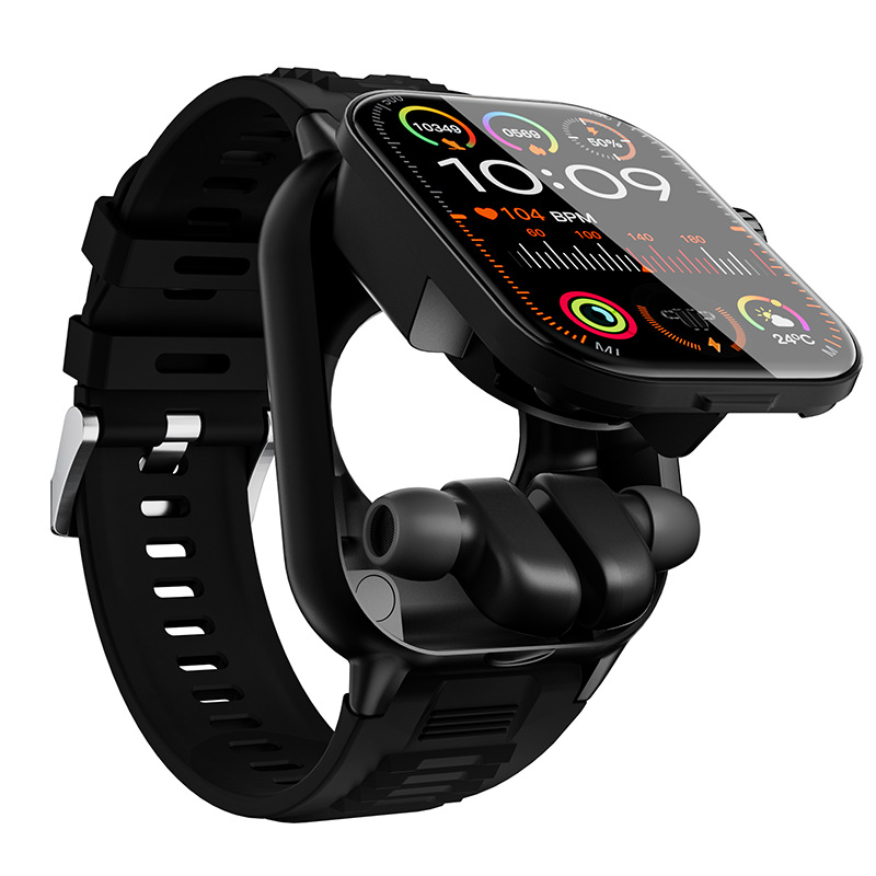 Smart Watch GT8 Buds Double Strap TWS Headset 2-in-1 Séquence cardiaque Oxygène Horordiction Sleep Sleeping Bluetooth Talking Sports Watch