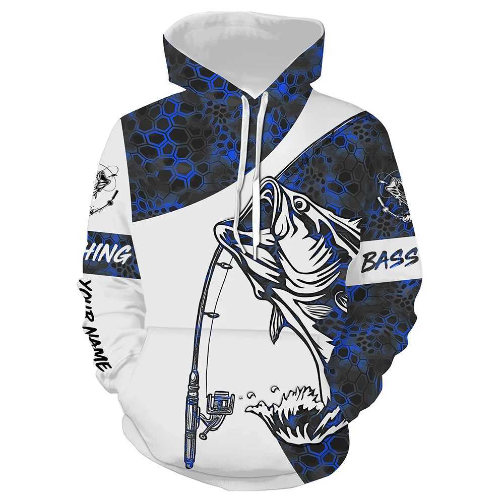 Autumn and Winter Outdoor Fishing Printed Mens Hoodie Fashion Long Sleeve Sportswear New Field Hoodie Casual Mens Clothing Top W250110