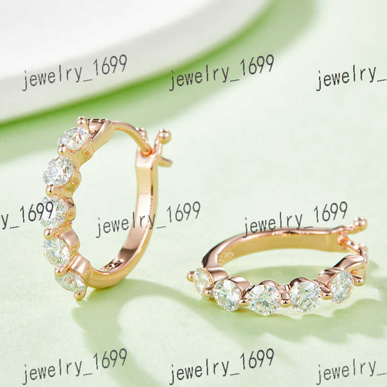 Abiding Jewelry Skilled Craftsmanship 925 Sterling Silver Customizable Elegant Designs VVS Diamond Moissanite Hoop Earrings