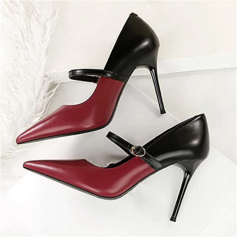 BIGTREE MARY JANES Thin Heels Woman Pumps Sexy Party Sandals Banquet Hollow Spring Autumn Female Shoes