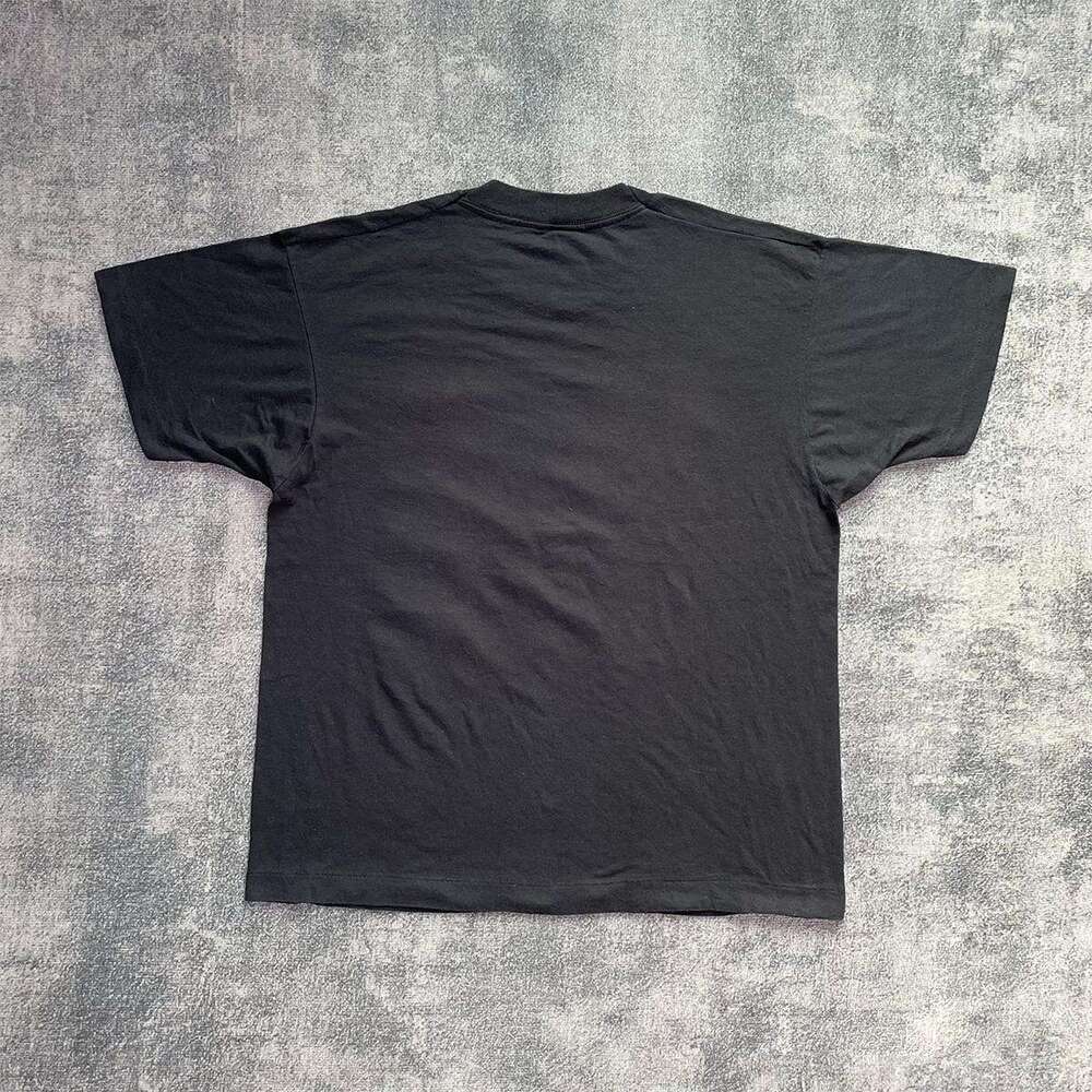 Summer American style minimalist graffiti letter printed short shirt for men, hip-hop, loose, trendy couple, half sleeved T-shirt, niche