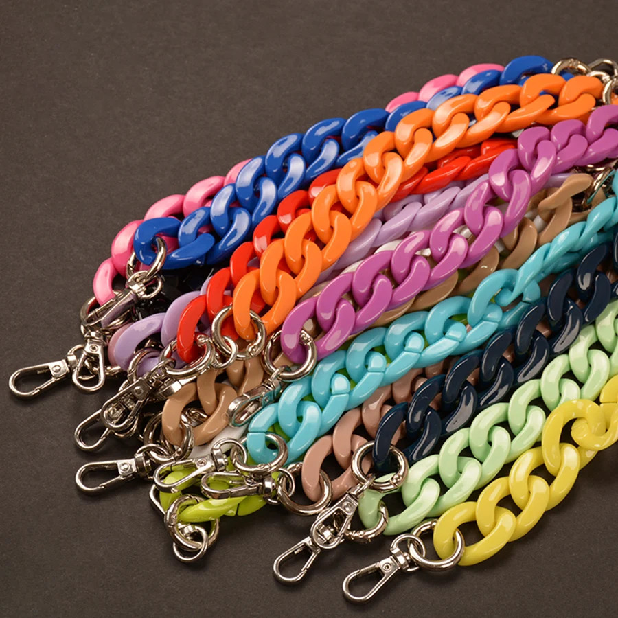 27-140cm bag chain acrylic bag with resin chain high gloss DIY bag extension single shoulder cross with bottom bag 250109