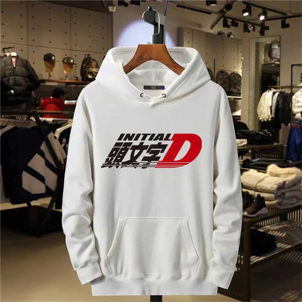 Initial D racing sports hooded mens sports shirt autumn long sleeved hooded sports shirt black gray sports shirt W250110