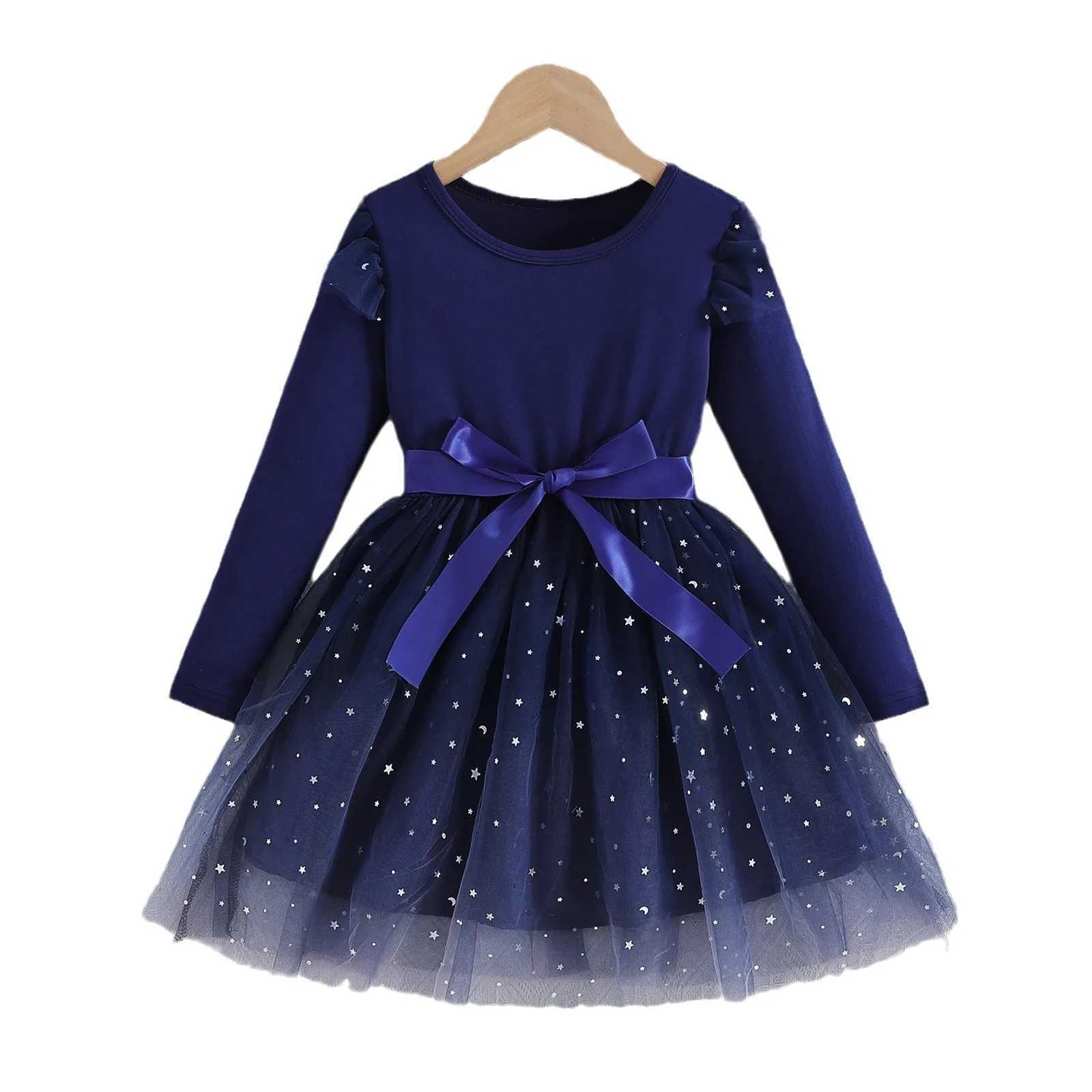 2025 New Womens Clothing Autumn Spring Childrens Princess Dress Birthday Par Dress Childrens Fashion Sleep 1-8T W250111