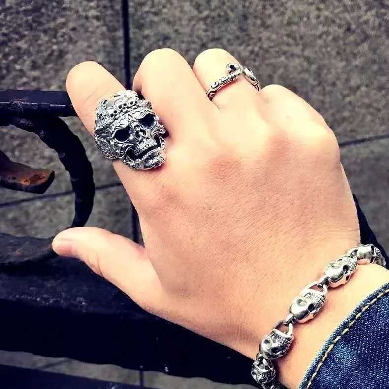 Best Sellers! Rock Gothic Skull Head Ring Male GiftXJ250110