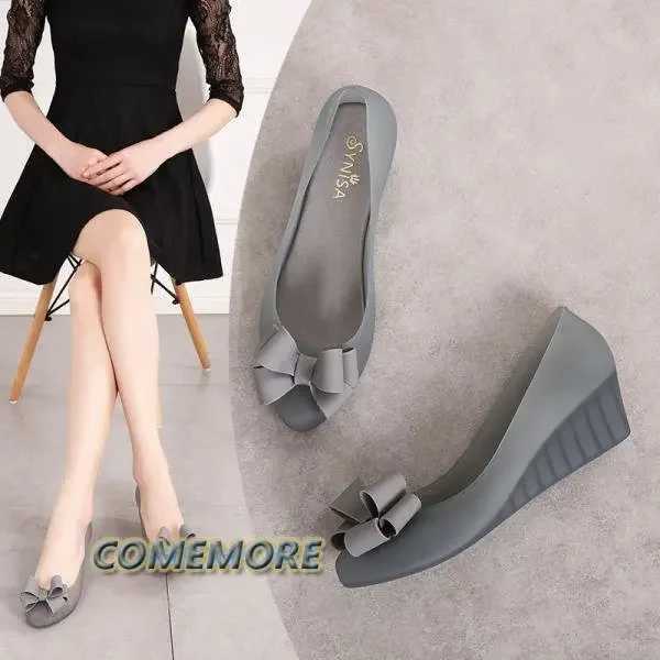 New Arrival Leisure jelly shoes beach sandals womens luxury roller coaster womens beige shallow mouth new summer platform wedge high heels autumn blac