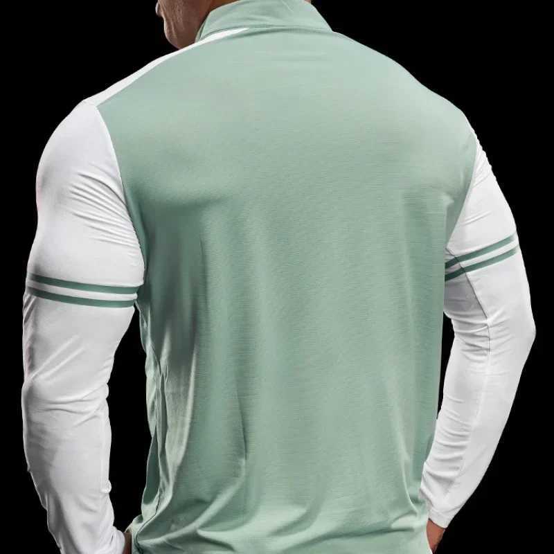 Mens Running Fitness Top Gym High Elasticity Soft Ultra Thin Quick Drying Breathable Autumn Long Sleeve Jacket Training Clothes W250111