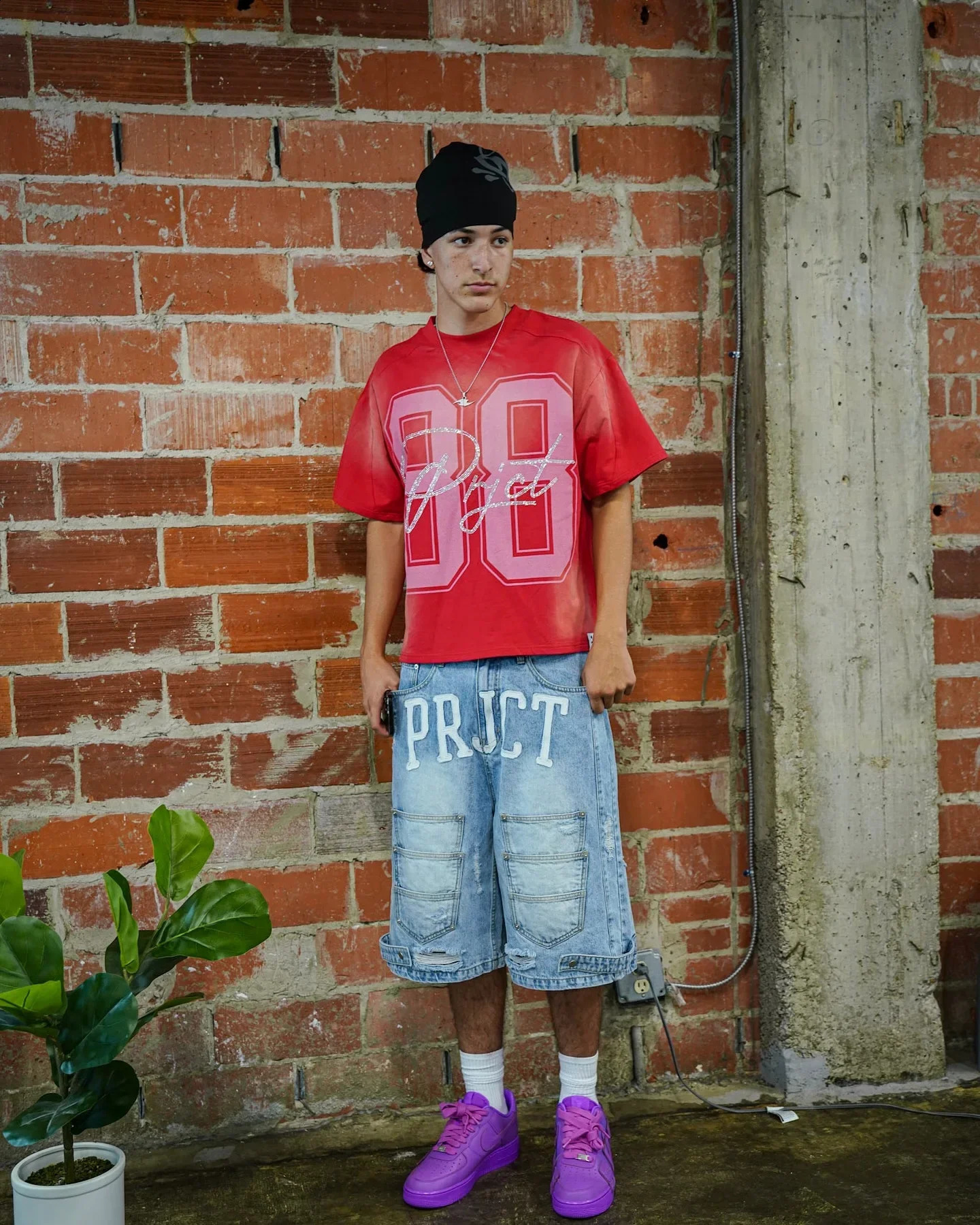 Street American classic multi-pocket loose denim shorts ins punk high waist washed simple denim straight mid-length pants y2k 250109