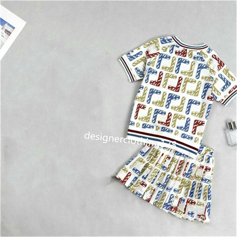 2025 summer new children's suit Designer polo suit Pure cotton high quality children's shorts sports suit size 90cm-160cm a17