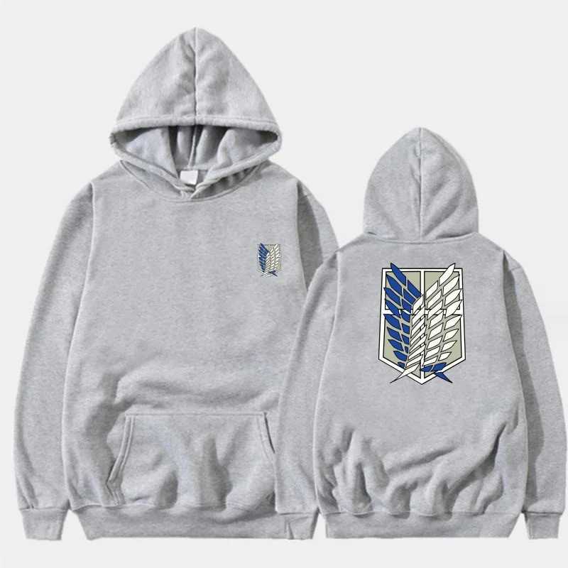 Aanval Op Titan Heren Hoodie Anime Hoodies Mannen Streetwear Pullover Harajuku Shingeki No Kyojin Hoodies Sweatshirt Kleding W250110