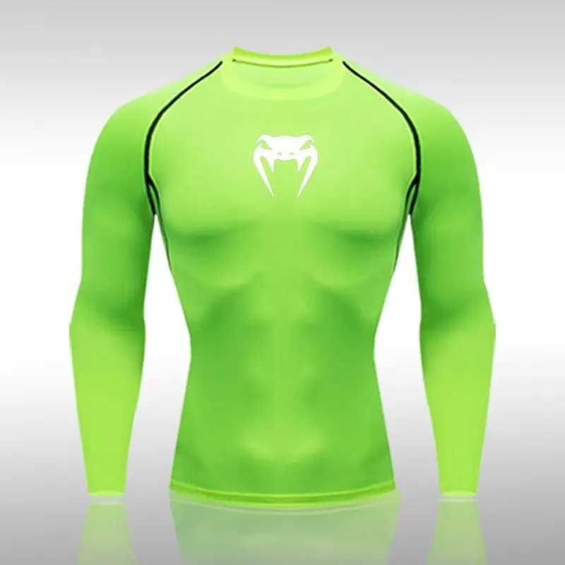 New sports shirt fitness T-shirt underwear mens running tight fitting sports shirt fast drying high elasticity top sports long sleeved top W250111