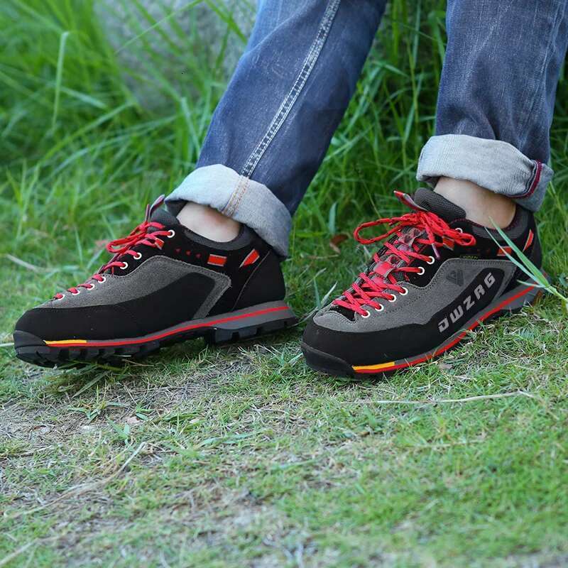 New Arrival Men Hiking Shoes Outdoor Sport Leather Mountain Climbing Trekking Hunting Sneakers Breathable Waterproof Non-slip
