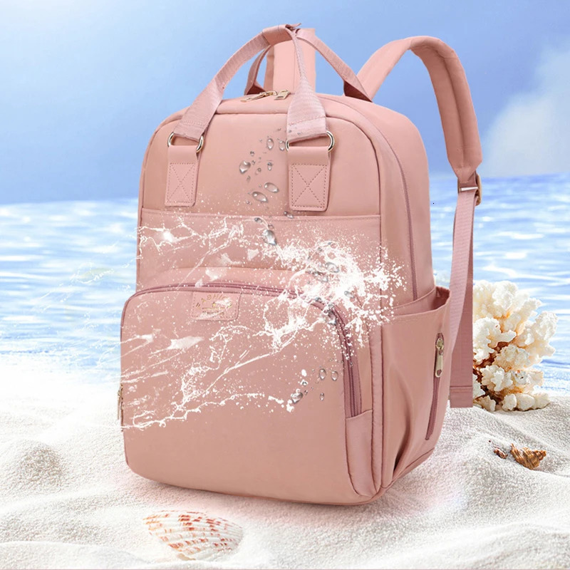 Mommy Diaper Bags Baby Stroller Bag Mother Maternity Backpacks Solid Color Waterproof Large Capacity Convenient Baby Nappy Bags 250106