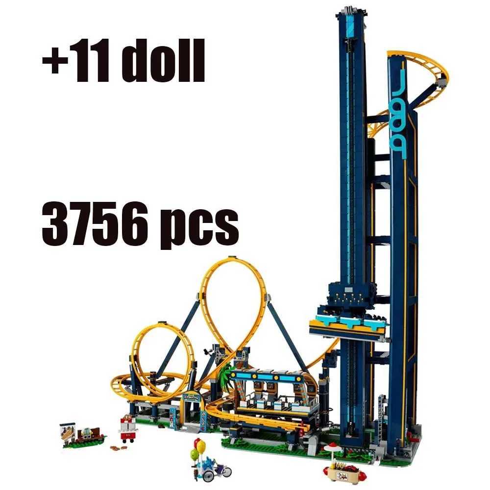 Blocks 3756pcs Vertical Roller Coaster Playground Moc Building Blocks Construction Block Ornament 10303 Children Hot Toys For Boys Gift Y24122807UG