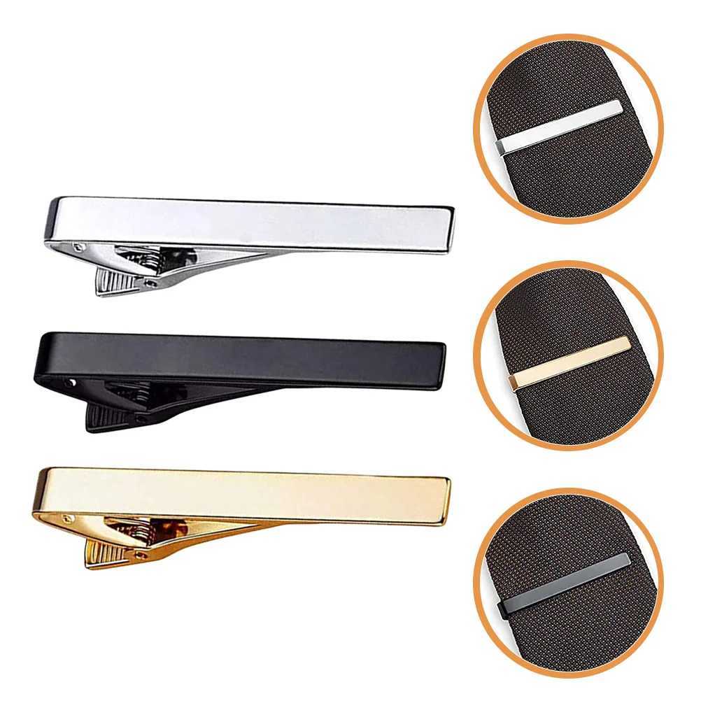 3-piece tie clip black bar shirt Busin set mens regular classic W250111