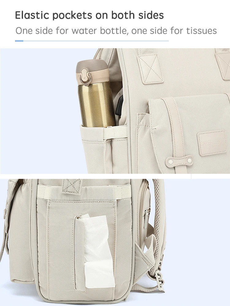 PANGDUBE Baby Nappy Bag with 2pcs Stroller Hooks Mummy Bag Backpack Waterproof Outdoor Travel Mommy Maternity Bag for Baby Stuff 250106