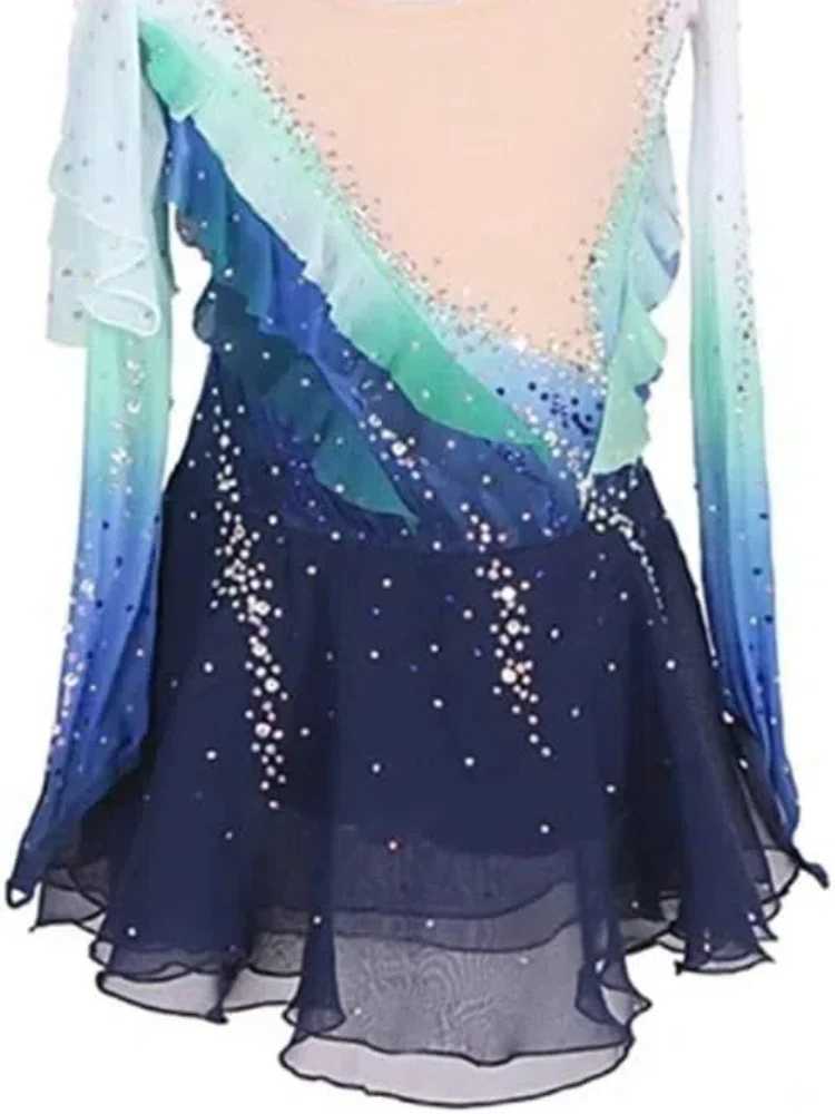 Customized girls skating/spinning/performance costumes for adult and childrens girls performance costumes W250111