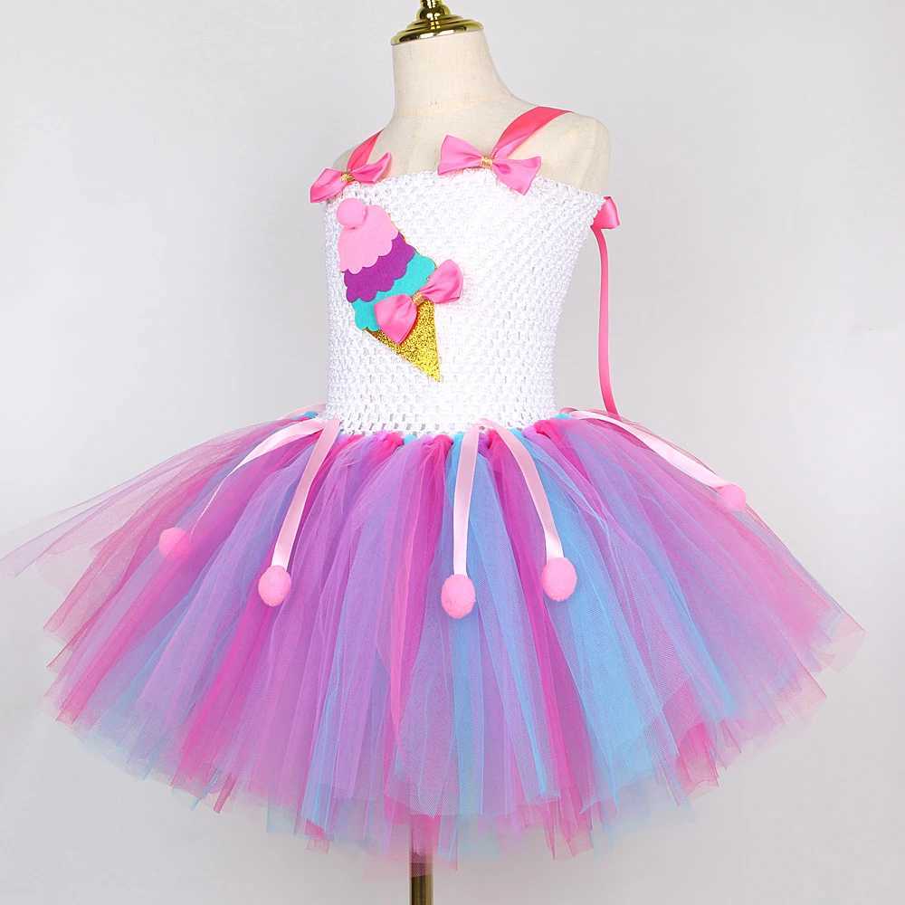 Girl Candy Ice Birthday Dress Childrens Cake Crush Par Tutu Dress Newborn Photoshot Set Cute Princess Tutu W250111