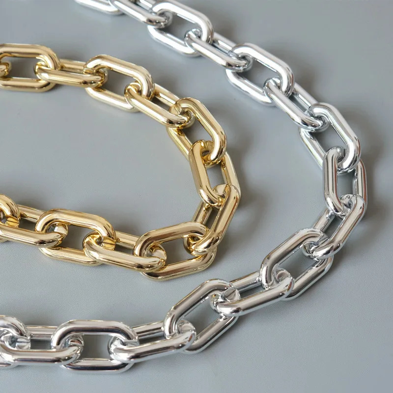 Fashion Womens Bag Accessories Removable Parts Replacement Chain Pure Gold Silver Acrylic Shoulder Strap Womens Handle Chain 250109