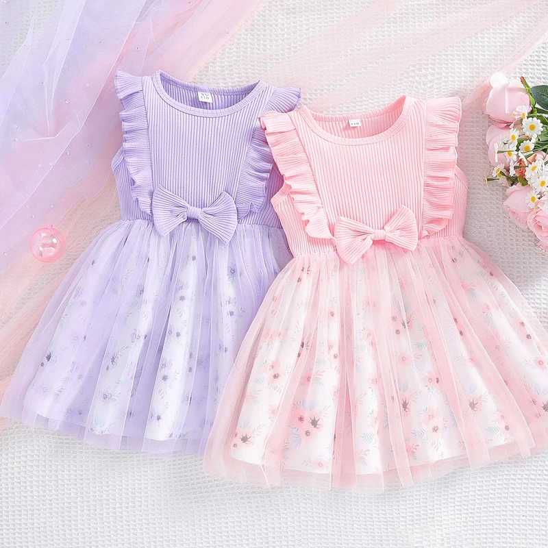 2025 New Womens Sleeveless Childrens Clothing Summer Princess Dress Par Baby Dress Childrens Clothing Flower 1-6Y W250111